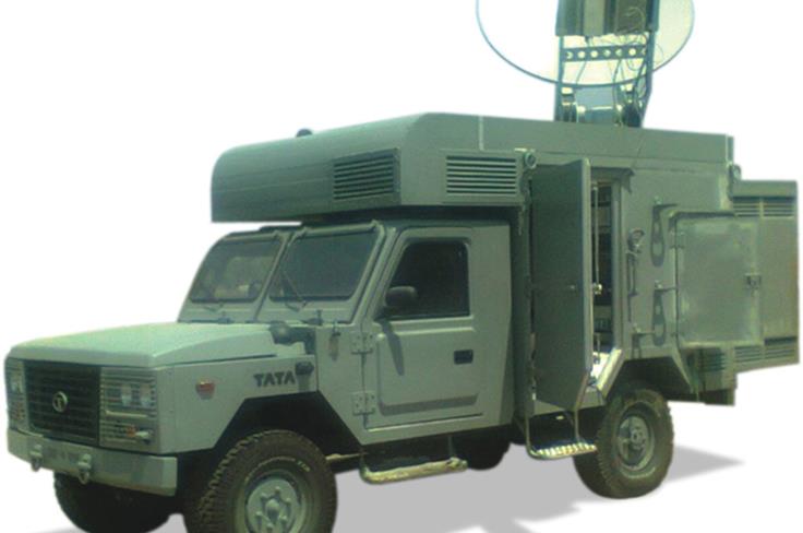 Tata LSV &#8211; QDMCT (Quick Deployment Mobile Communication Terminal): This is a shelter- based, self-contained vehicle-mounted communication system that provides wide area IP network. It offers reliable and secured IP connectivity for data, voice and video, between various nodes. 